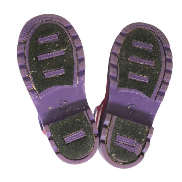 Lily and Dan Rain Boots Snow Unicorn Pink Rubber Pull Handles Little Girls 5 6 - Picture 5 of 9